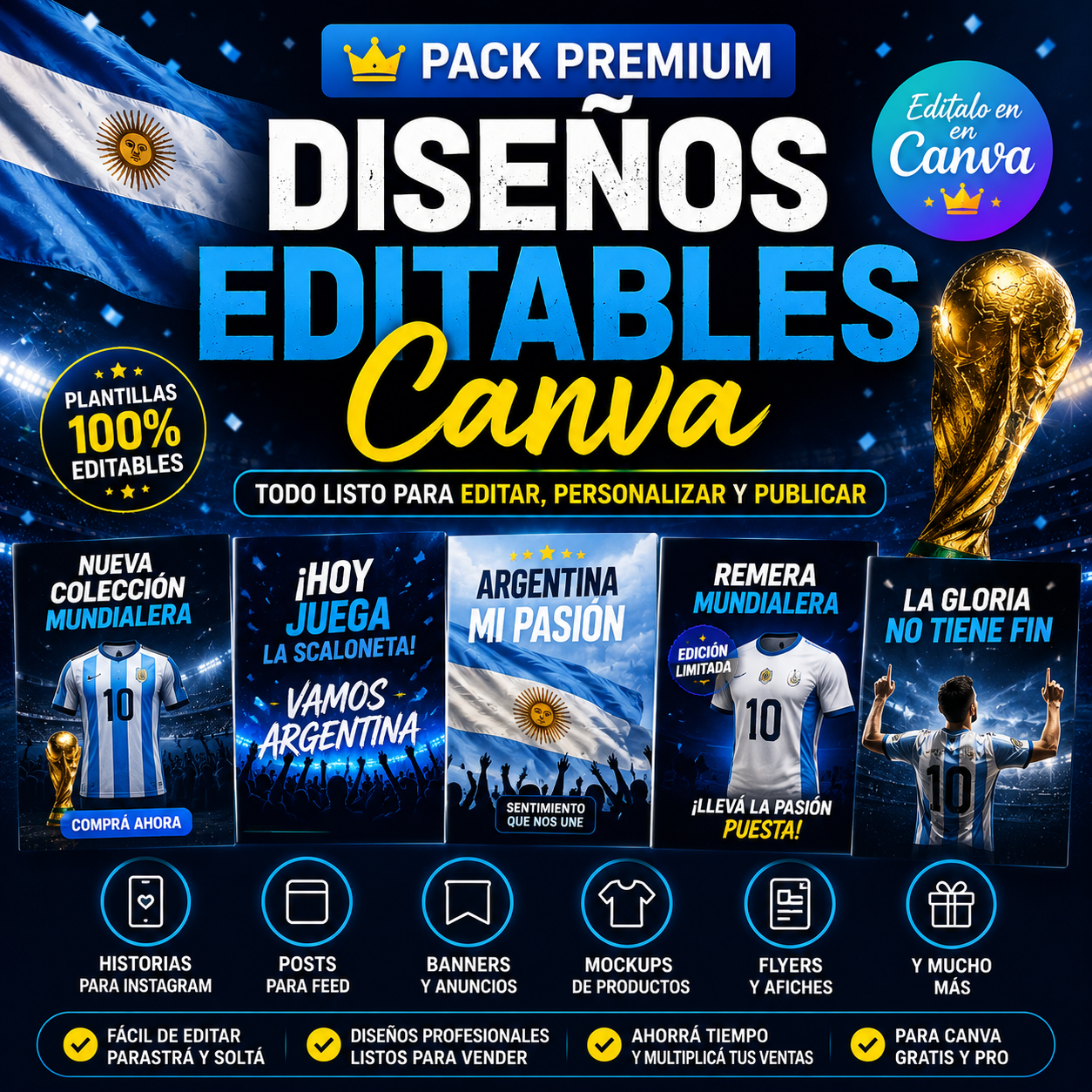 PACK PREMIUM DE DISEÑOS EDITABLES CANVA